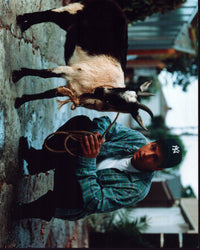 Adam Sandler with Goat Photo Print - Fun Décor for Any Space
