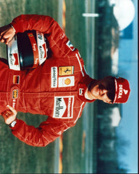 Michael Schumacher Photo Print in Red Marlboro Racing Uniform