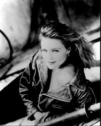 Belinda Carlisle Black and White Photo Print in Off Shoulder Jacket