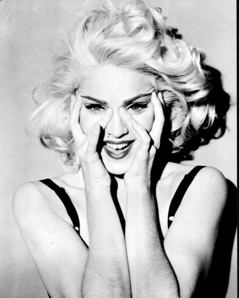 Madonna Black and White Photo Print - Hands on Face