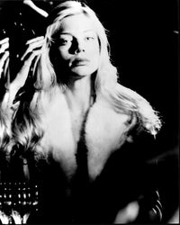 Peta Wilson in fur coat La Femme Nikita black and white photo print