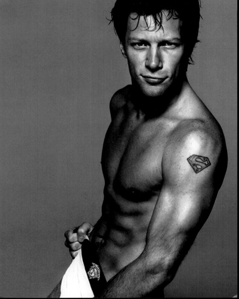 Jon Bon Jovi Versace Underwear Black and White Photo Print