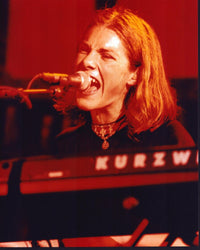 Taylor Hanson playing keyboard and singing photo print
