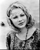 Black and white photo print of Michelle Williams wearing a flower headband