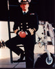 Pierce Brosnan photo print in uniform on a ladder