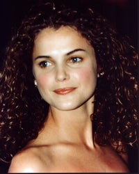 Keri Russell photo print in strapless top, stylish and elegant