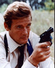 Roger Moore aiming gun in Live and Let Die photo print