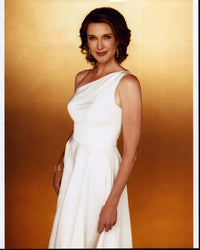 Brenda Strong in a one shoulder white dress photo print
