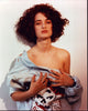 Winona Ryder photo print in backwards denim jacket, stylish art print.