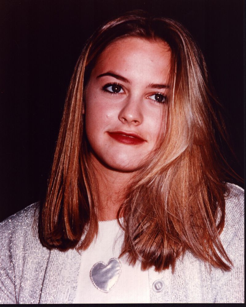 Alicia Silverstone close-up photo print in sweater