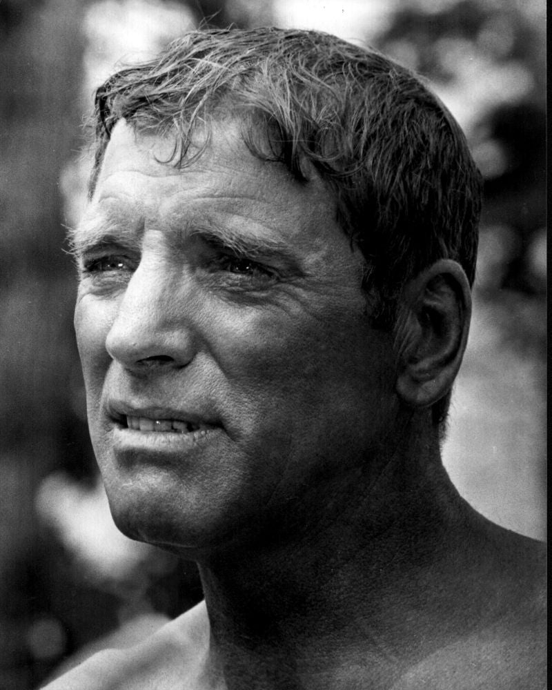 Burt Lancaster shirtless black and white photo print