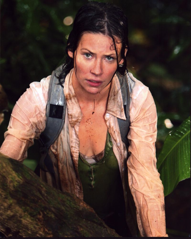 Evangeline Lilly wet in a forest setting - Photo Print