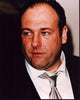 James Gandolfini in black suit with silver tie photo print