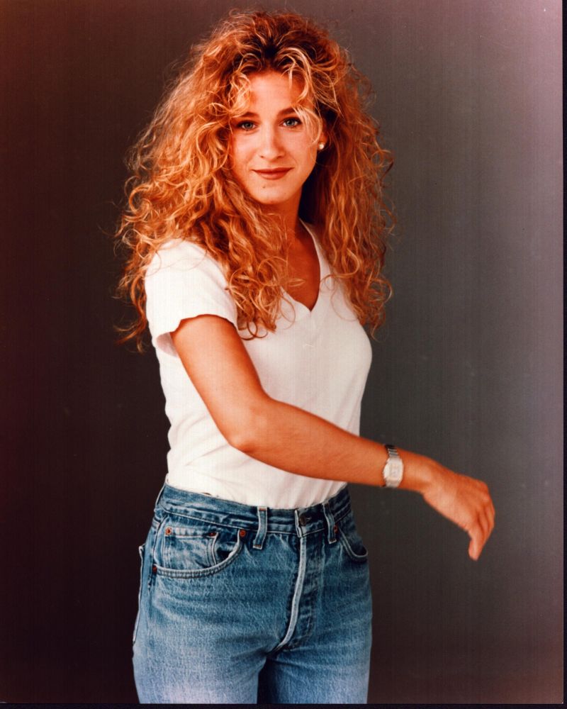 Sarah Jessica Parker in a white shirt and jeans photo print