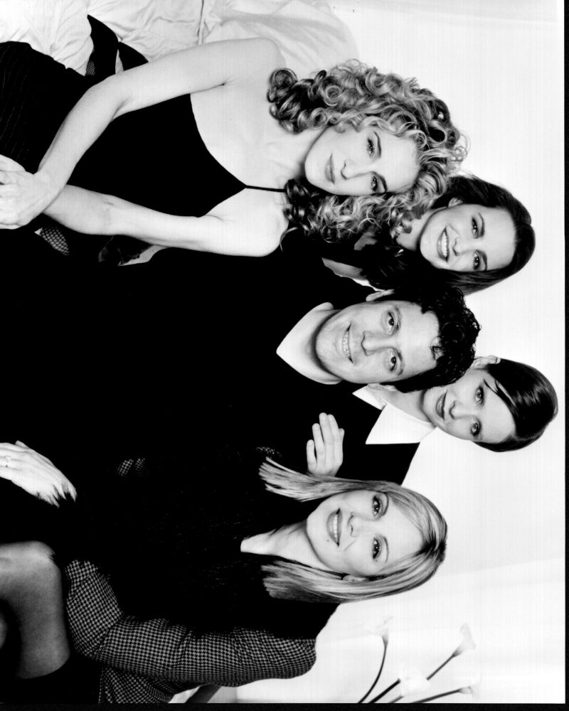 Darren Star with Sex and the City cast black and white photo print