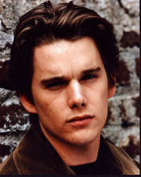 Ethan Hawke close-up photo print in brown jacket