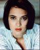 Winona Ryder in blue and white striped shirt photo print