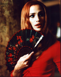 Jennifer Garner holding a fan in Alias photo print