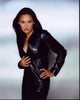 Tia Carrere photo print in black leather outfit, showcasing elegance and style.