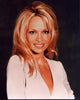 Pamela Anderson photo print wearing a low cut white top.