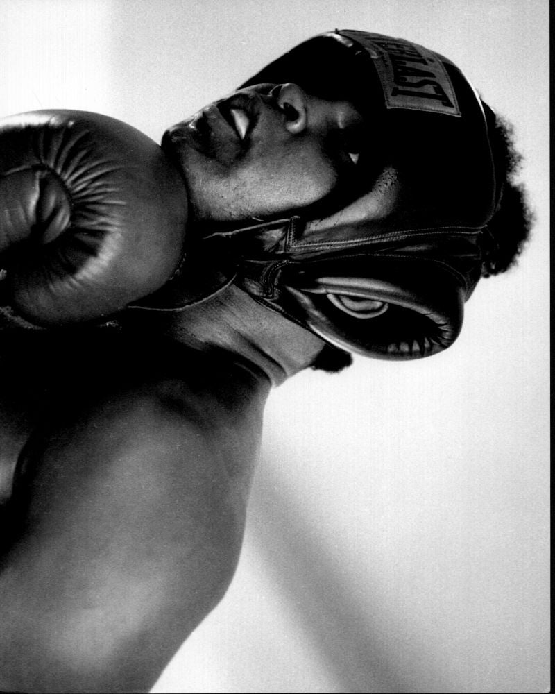 Muhammad Ali Black and White Photo Print in Boxing Gear