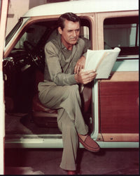 Cary Grant Reading Script in Car Photo Print