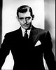 Clark Gable classic black and white photo print in a suit with pocket square.