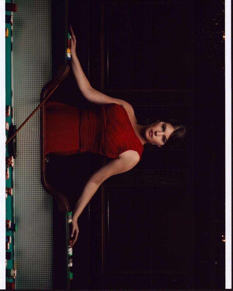 Gail Simmons posed at poker table photo print