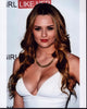 Hunter King close-up photo print in elegant white dress.