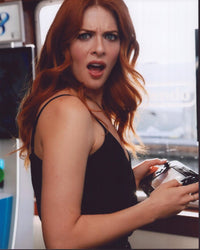 Rachelle Lefevre playing video game photo print.