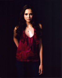 Nina Dobrev in Red Ruffle Top Photo Print