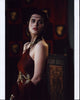 Katie McGrath wearing a red and gold dress in Merlin photo print