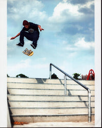 Luan Oliveira skateboarding down stairs photo print