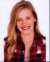 Hailey Hansard in Red Plaid Top Photo Print