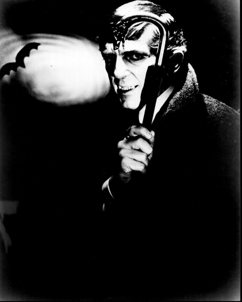 Jonathan Frid Dark Shadows black and white photo print featuring iconic pose with cane.