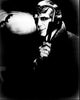 Jonathan Frid Dark Shadows black and white photo print featuring iconic pose with cane.