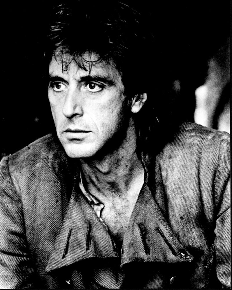 Al Pacino close-up black and white photo print
