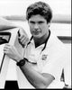 David Hasselhoff leaning on car Baywatch black and white photo print