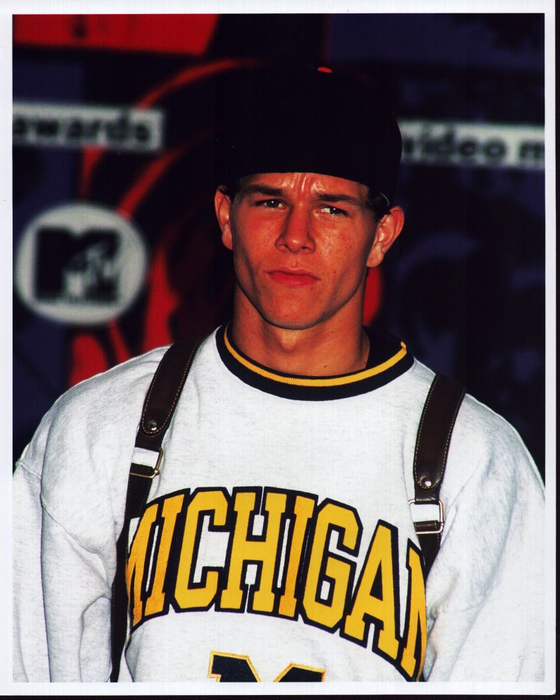 Mark Wahlberg in sweatshirt photo print, perfect for fans.