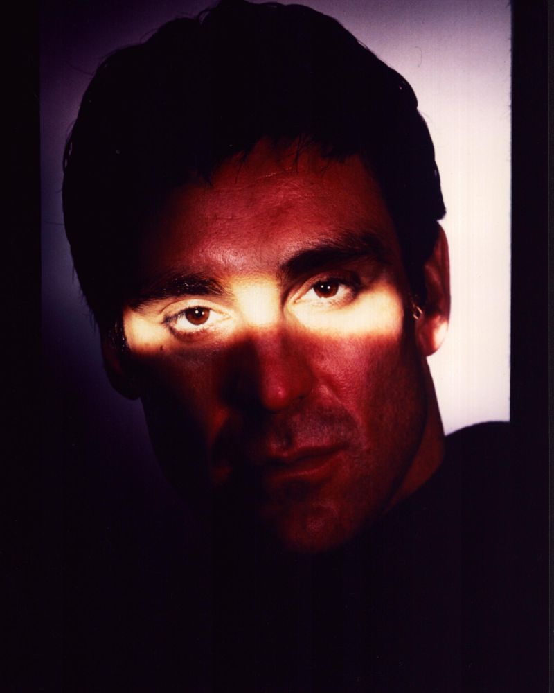 Michael T. Weiss headshot photo print featuring dramatic shadows.