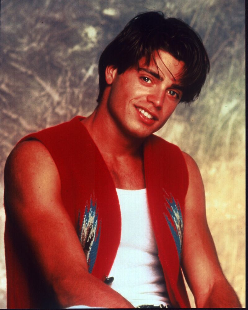 David Charvet headshot photo print in red vest