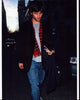 Tom Welling walking in a jacket and plaid scarf photo print.
