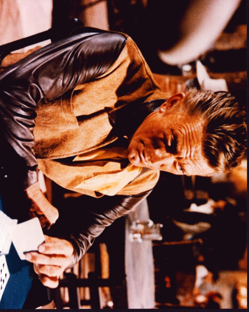 Kirk Douglas Playing Cards in The War Wagon Photo Print