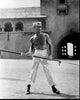 Black and white photo print of Alan Ladd with spear in Desert Legion