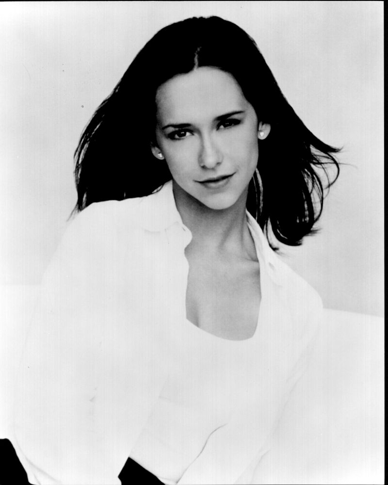 Jennifer Love Hewitt button down black and white photo print