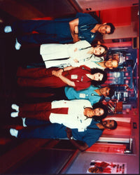 E.R. Cast in Hallway with Red Lights Photo Print