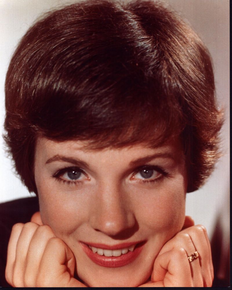 Julie Andrews close up photo print, chin in hands, iconic image.