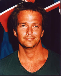 Sean Patrick Flanery close-up photo print in green shirt