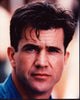 Mel Gibson close-up photo print in denim shirt, vibrant colors