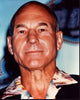 Patrick Stewart close up photo print in multicolored shirt